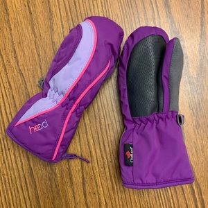 Head Zip Side Winter Mittens